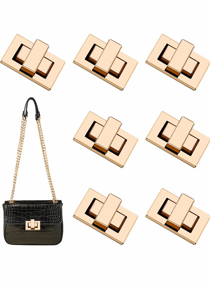 Purse Wallet Twist Lock, 7 Pieces 1.26 x 0.7 Handbag Shoulder Messenger Bag Repair Buckle Latch Lock DIY Leather Craft Accessories Women, Designer, Men, Tailor (Rose Gold) - Image 1